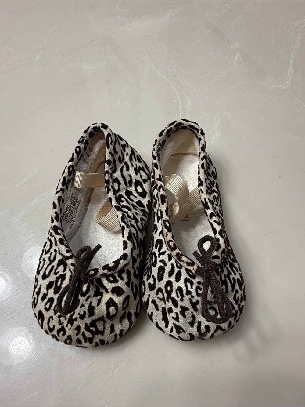 Bloch Leopard-Print Baby Ballet Shoes in Cream & Black